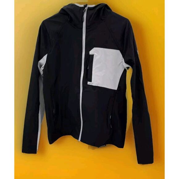 BE BOUNDLESS Colorblock Hooded Black Stretch Jacket Coat Mens 2XL NWT CR5 - Picture 1 of 6